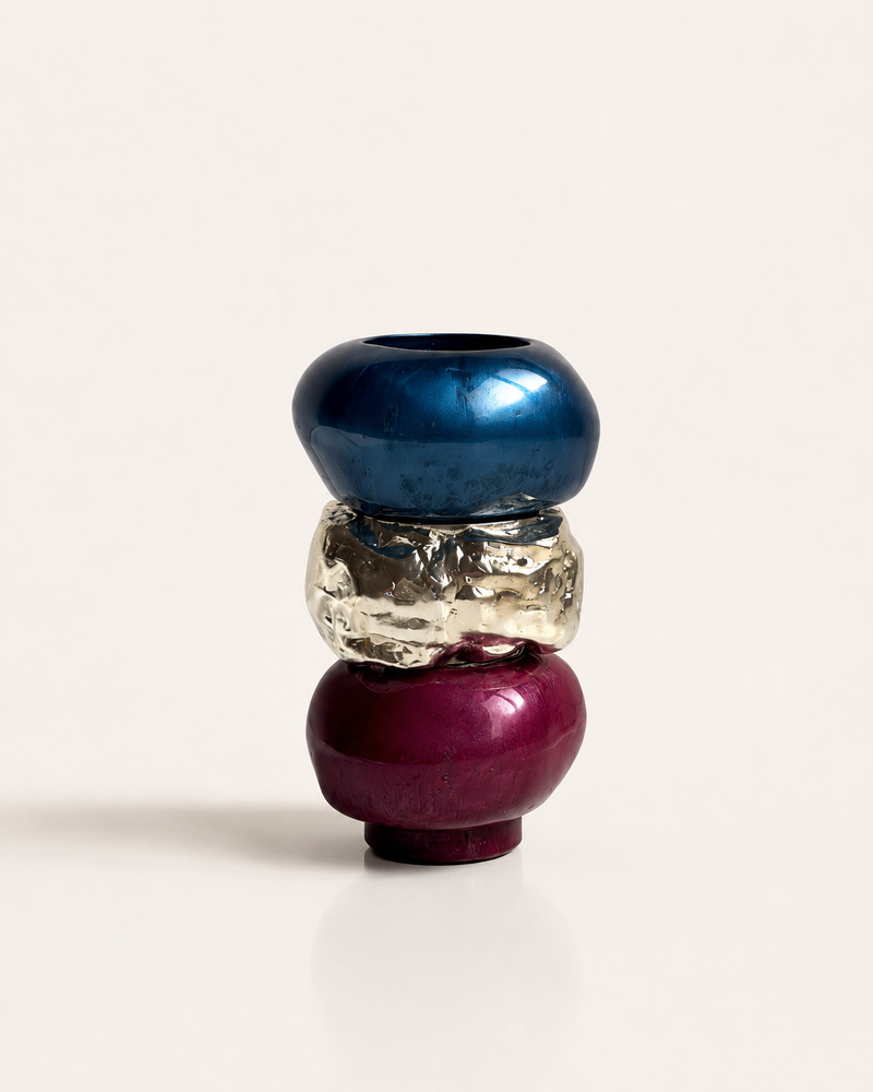 Interchangeable Stone Stack Candle Holder