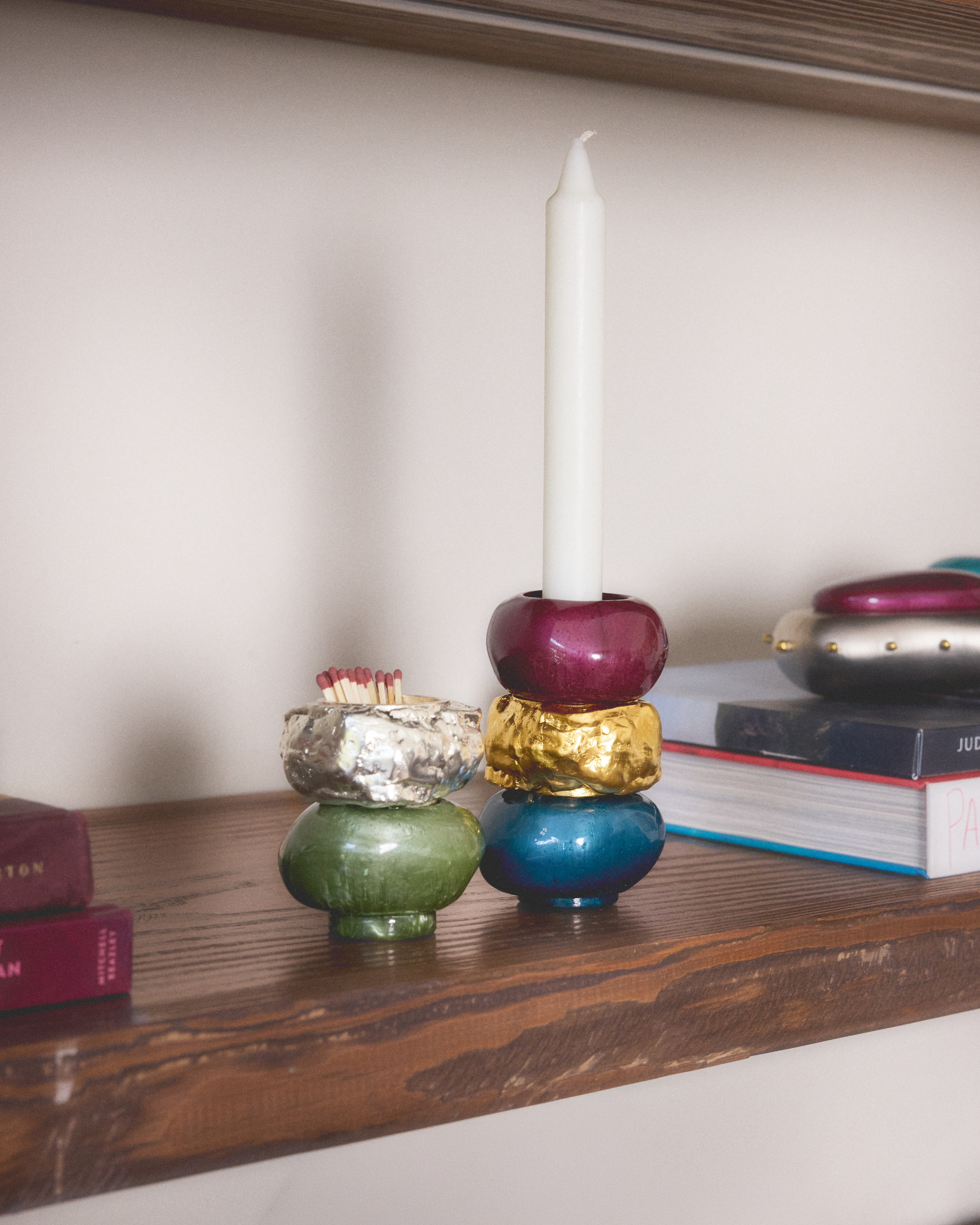 Interchangeable Stone Stack Candle Holder