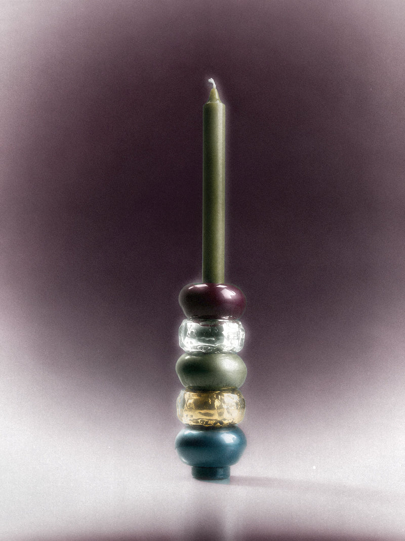 Interchangeable Stone Stack Candle Holder