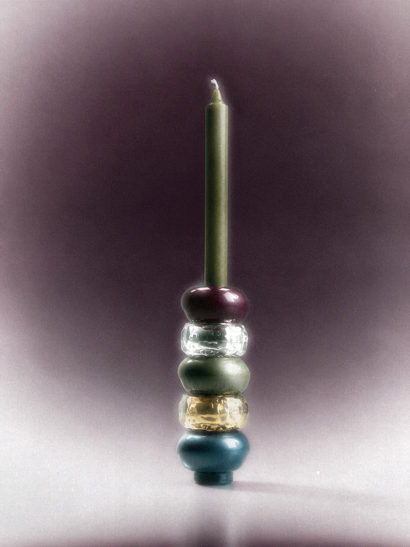 Interchangeable Stone Stack Candle Holder