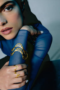 Ripple Gold Bracelet