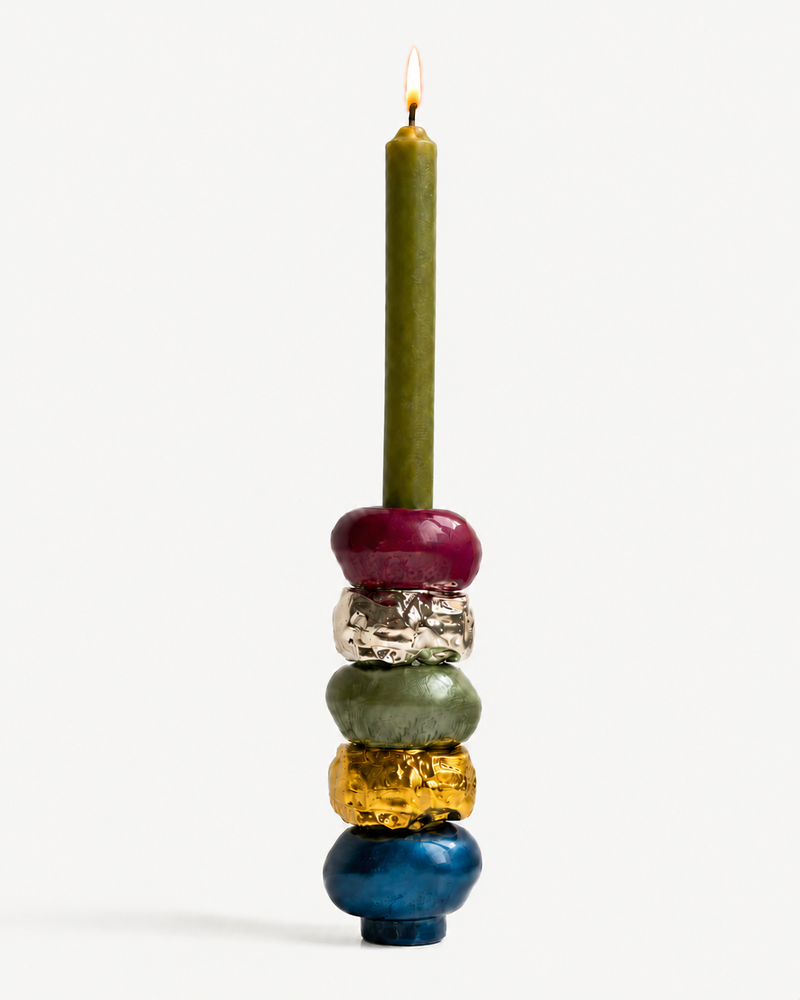 Interchangeable Stone Stack Candle Holder